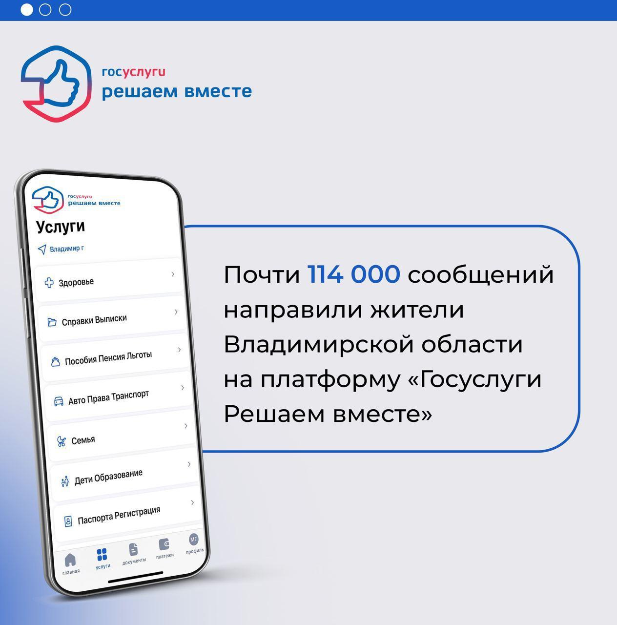 В конце 2020 года во Владимирской области начала работу платформа обратной  связи (ПОС) «Госуслуги. Решаем вместе». — Новостной портал Ковровского  района